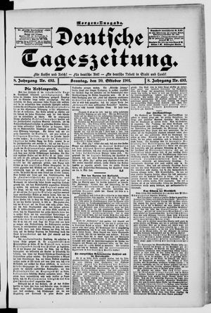 Deutsche Tageszeitung vom 20.10.1901