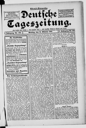 Deutsche Tageszeitung vom 21.10.1901