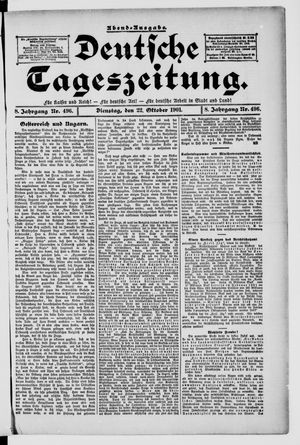 Deutsche Tageszeitung vom 22.10.1901