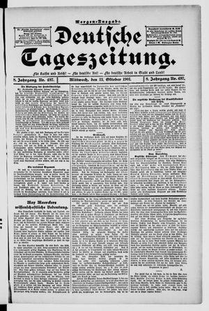 Deutsche Tageszeitung vom 23.10.1901