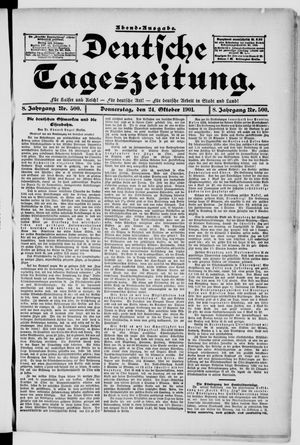 Deutsche Tageszeitung vom 24.10.1901
