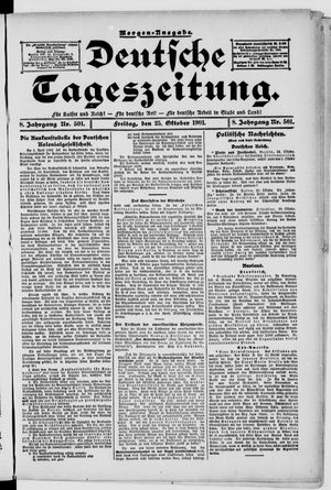 Deutsche Tageszeitung vom 25.10.1901