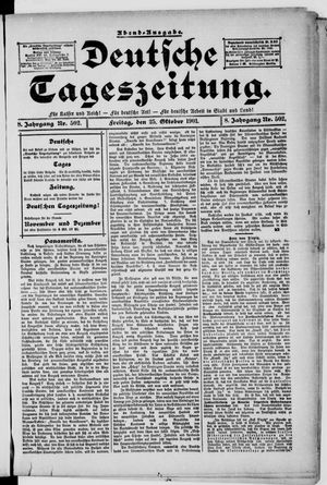 Deutsche Tageszeitung vom 25.10.1901