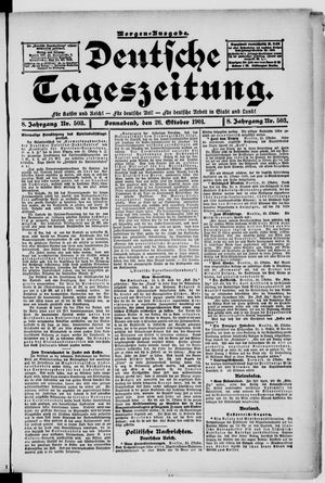 Deutsche Tageszeitung vom 26.10.1901