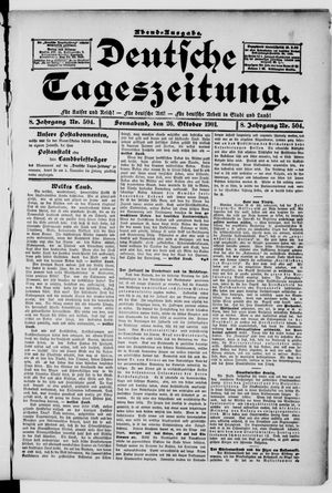 Deutsche Tageszeitung vom 26.10.1901