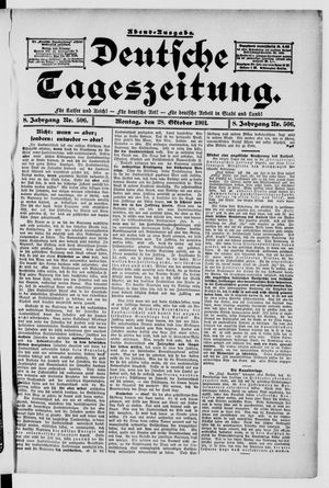 Deutsche Tageszeitung vom 28.10.1901
