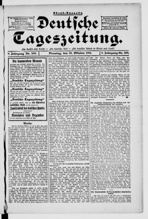 Deutsche Tageszeitung vom 29.10.1901