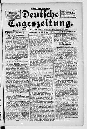 Deutsche Tageszeitung vom 30.10.1901