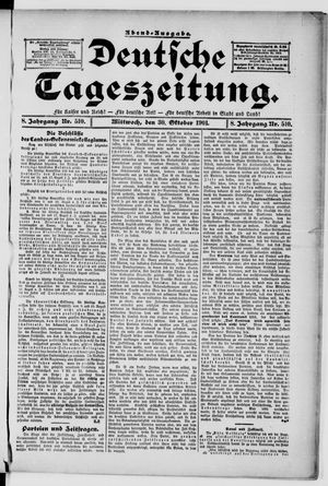 Deutsche Tageszeitung vom 30.10.1901