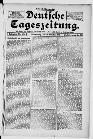 Deutsche Tageszeitung vom 31.10.1901
