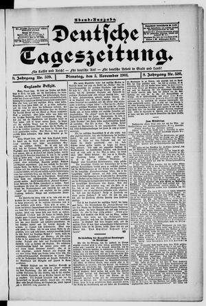Deutsche Tageszeitung vom 05.11.1901