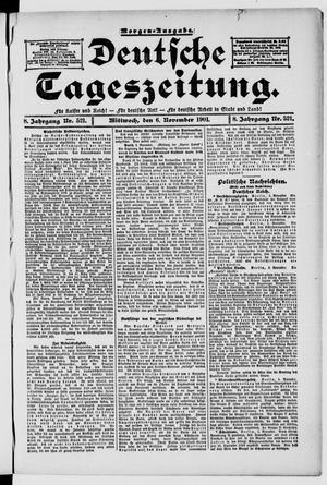 Deutsche Tageszeitung vom 06.11.1901