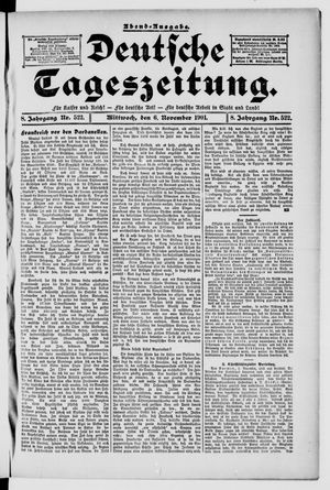 Deutsche Tageszeitung vom 06.11.1901