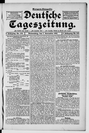 Deutsche Tageszeitung vom 07.11.1901
