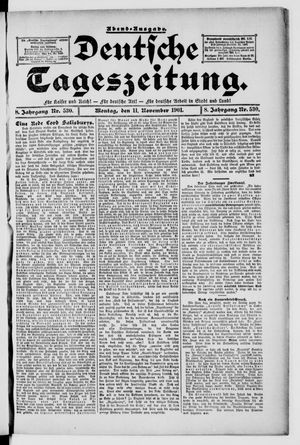 Deutsche Tageszeitung vom 11.11.1901