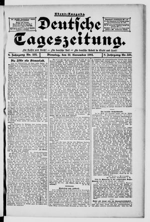 Deutsche Tageszeitung vom 12.11.1901