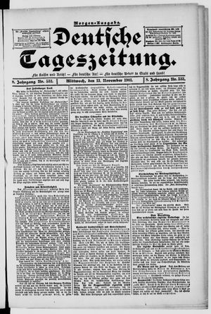 Deutsche Tageszeitung vom 13.11.1901