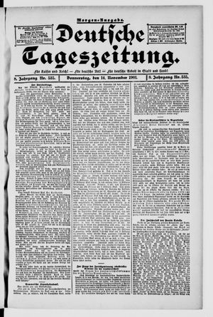 Deutsche Tageszeitung vom 14.11.1901