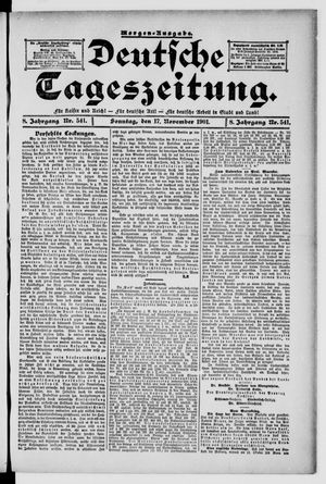 Deutsche Tageszeitung vom 17.11.1901