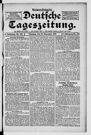 Deutsche Tageszeitung vom 19.11.1901