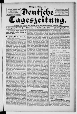Deutsche Tageszeitung vom 20.11.1901