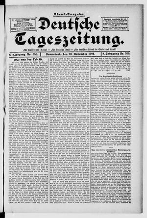 Deutsche Tageszeitung vom 23.11.1901