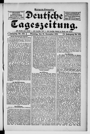 Deutsche Tageszeitung vom 26.11.1901