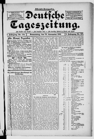 Deutsche Tageszeitung vom 28.11.1901