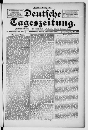 Deutsche Tageszeitung vom 30.11.1901