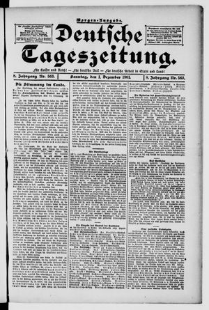 Deutsche Tageszeitung vom 01.12.1901