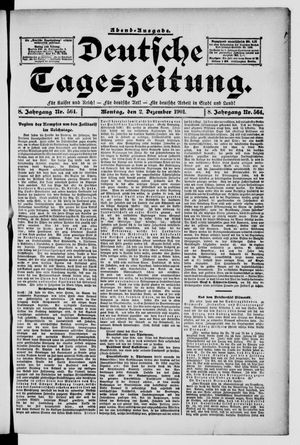 Deutsche Tageszeitung vom 02.12.1901