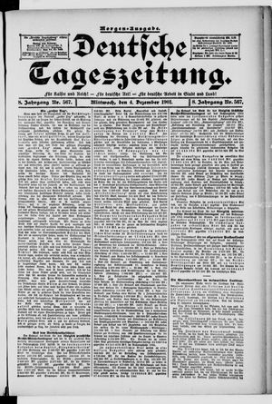 Deutsche Tageszeitung vom 04.12.1901