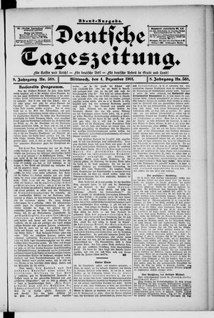 Deutsche Tageszeitung vom 04.12.1901