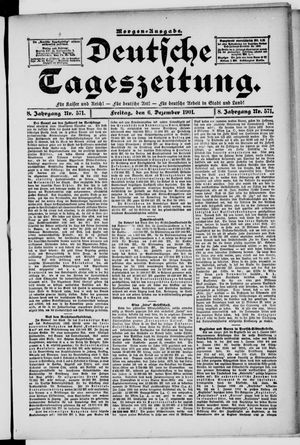 Deutsche Tageszeitung vom 06.12.1901