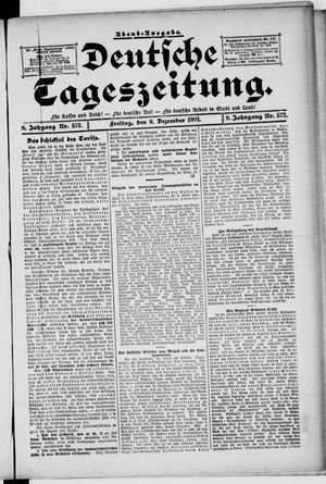 Deutsche Tageszeitung vom 06.12.1901