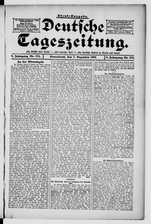 Deutsche Tageszeitung vom 07.12.1901