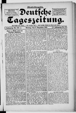 Deutsche Tageszeitung vom 09.12.1901