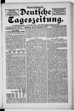 Deutsche Tageszeitung vom 10.12.1901