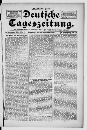Deutsche Tageszeitung vom 10.12.1901
