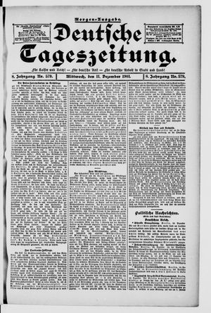 Deutsche Tageszeitung vom 11.12.1901