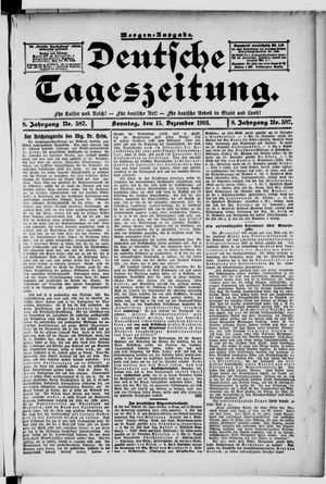 Deutsche Tageszeitung vom 15.12.1901