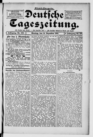 Deutsche Tageszeitung vom 16.12.1901