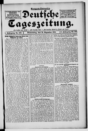 Deutsche Tageszeitung vom 19.12.1901