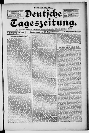Deutsche Tageszeitung vom 19.12.1901