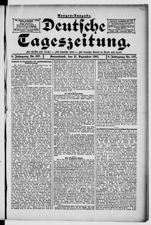 Deutsche Tageszeitung vom 21.12.1901