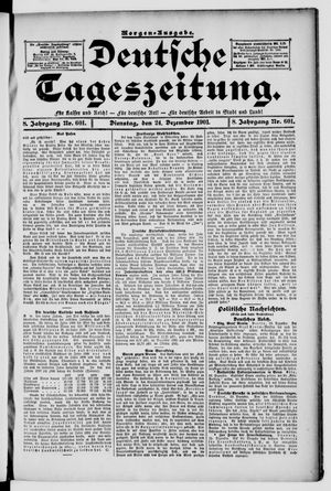 Deutsche Tageszeitung vom 24.12.1901