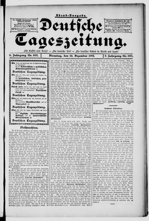 Deutsche Tageszeitung vom 24.12.1901