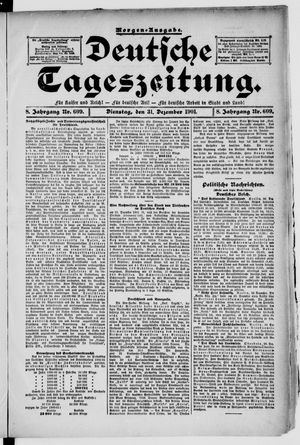 Deutsche Tageszeitung vom 31.12.1901