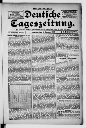 Deutsche Tageszeitung vom 03.01.1902