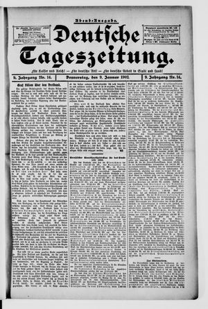 Deutsche Tageszeitung on Jan 9, 1902